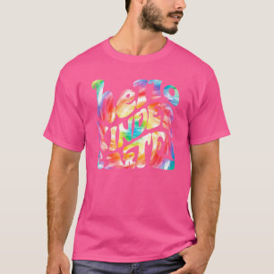 Tie Dye Hallo Kleuterleraar Kinderen Eerste Dag  T-shirt