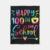 Tie Dye Happy 100e dag van de leerling Fleece Deken (Voorkant)