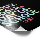 Tie Dye Happy 100e dag van de leerling Foto Afdruk (Hoek)