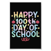 Tie Dye Happy 100e dag van de leerling Foto Afdruk (Voorkant)