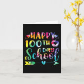 Tie Dye Happy 100e dag van de leerling Kaart (Gele Bloem)
