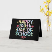 Tie Dye Happy 100e dag van de leerling Kaart (Gele Bloem)