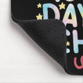 Tie Dye Happy 100e dag van de leerling Muismat (Hoek)