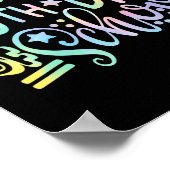 Tie Dye Happy 100e dag van de leerling Poster (Hoek)