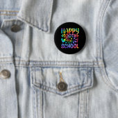 Tie Dye Happy 100e dag van de leerling Ronde Button 5,7 Cm (In situ)