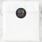Tie Dye Happy 100e dag van de leerling Ronde Sticker (Tas)