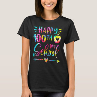 Tie Dye Happy 100e dag van de leerling T-shirt
