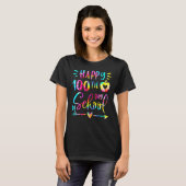 Tie Dye Happy 100e dag van de leerling T-shirt (Voorkant volledig)