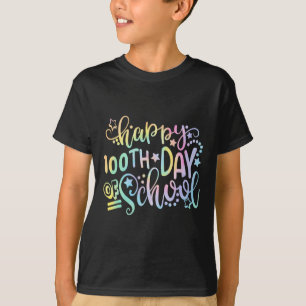 Tie Dye Happy 100e dag van de leerling T-shirt