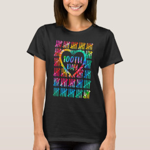 Tie Dye Happy 100e dag van de leerling T-shirt