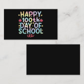 Tie Dye Happy 100e dag van de leerling Visitekaartje (Voorkant / Achterkant)