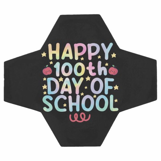 Tie Dye Happy 100e dag van de leerling Voetbal (Enkel)