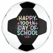 Tie Dye Happy 100e dag van de leerling Voetbal (Voorkant)