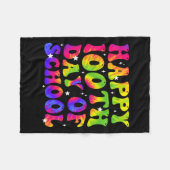 Tie Dye Happy 100e dag van schoolleerlingen Kinder Fleece Deken (Voorkant (Horizontaal))