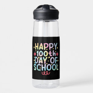 Tie Dye Happy 100ste Dag Van School Leraar Student Waterfles