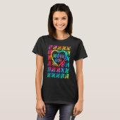 Tie Dye Happy 100th Day Of School Teacher Student  T-shirt (Voorkant volledig)