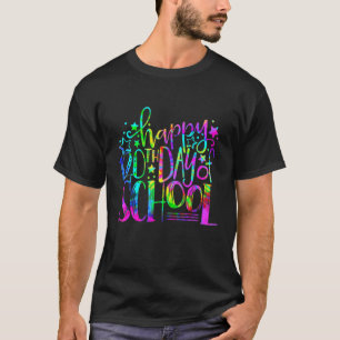 Tie Dye Happy 120e dag van de leerling T-shirt