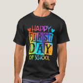 Tie dye happy eerste dag van school leraar Kind te T-shirt (Voorkant)