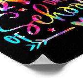 Tie Dye Happy First Day Of Back To School Teacher  Poster (Hoek)