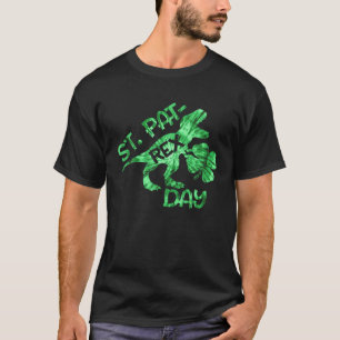 Tie Dye Happy St Pat Rex Saint Patrick's Day Dinos T-shirt