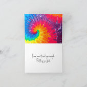 Tie Dye Hartelijk dank Kaart (Binnen)