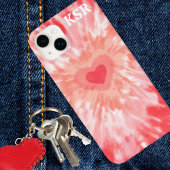 Tie Dye Heart Monogram Case-Mate iPhone Case