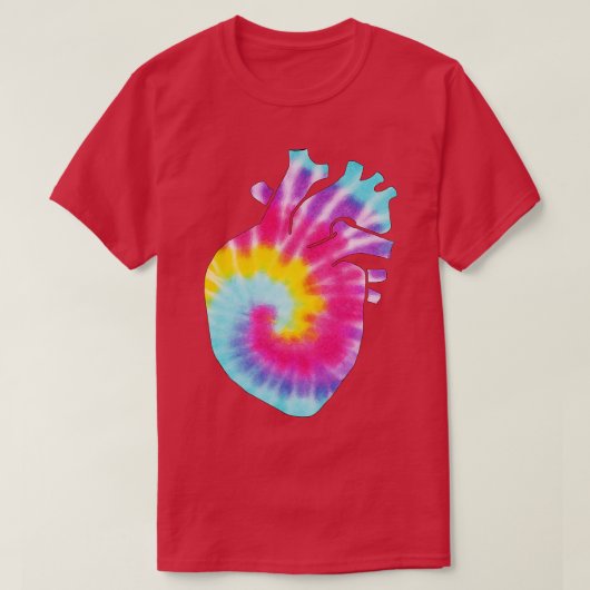 Tie Dye Heart T-shirt (Design voorkant)