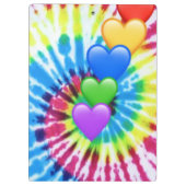 Tie Dye Hearts Klembord (Achterkant)