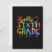 Tie Dye Hello sixth th Grade Teacher Save The Date (Voorkant)