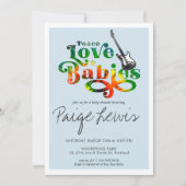 Tie Dye Hippie Baby shower Invitation (Voorkant)