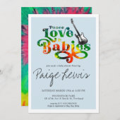 Tie Dye Hippie Baby shower Invitation (Voorkant / Achterkant)