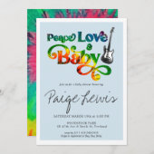 Tie Dye Hippie Baby shower Invitation (Voorkant / Achterkant)