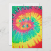 Tie Dye Hippie Baby Shower Uitnodiging (Achterkant)