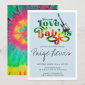Tie Dye Hippie Baby Shower Uitnodiging (Voorkant / Achterkant)