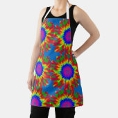 TIE DYE HIPPIE BOHO KEUKENSCHORT SCHORT (Insitu)