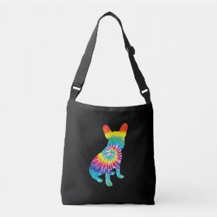Tie Dye Hippie French bulldog Gift for Hondenliefh Crossbody Tas