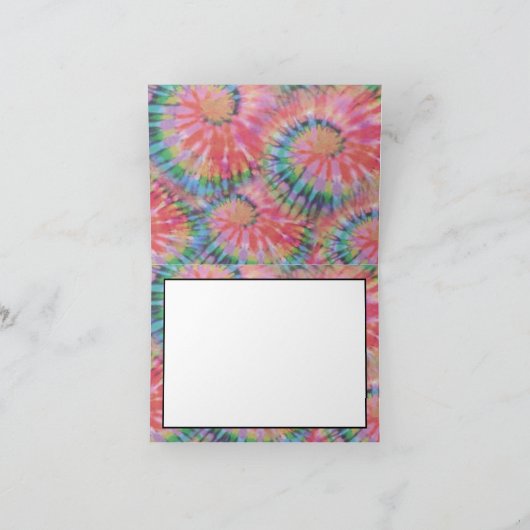 Tie dye hippie kleurrijke regenboog dank u bedankkaart (Binnen)
