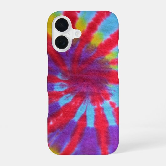 Tie Dye Hippie ontwerp iPhone 16 Hoesje (Achterkant)