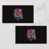 Tie Dye Hippie Owl Hippiness Peace Love Owl 682 Visitekaartje (Voorkant / Achterkant)