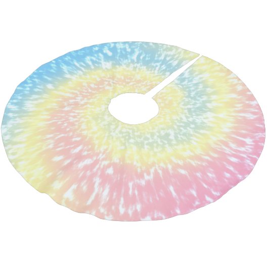 Tie Dye Hippie Swirl Kerstmis Kerstboom Rok (Gekanteld)