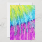 Tie Dye Hippy Chic Paars Aqua Blue Sweet 16 Kaart (Achterkant)