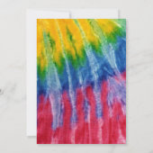 Tie Dye Hippy Chic Red Blue Yellow 16th Bday Party Kaart (Achterkant)