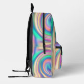 Tie Dye Holografisch Psychedelic Cool Tiener Bedrukte Rugzak (Links)