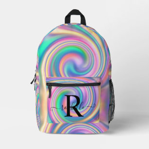 Tie Dye Holografische Psychedelische Coole Tiener Bedrukte Rugzak
