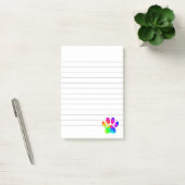 Tie Dye Hond Pootafdruk Grafisch Gelinieerd Post-it® Notes (Kantoor)
