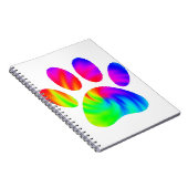 Tie Dye Hond Pootafdruk Grafisch Notitieboek (Rechterzijde)