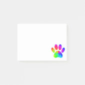 Tie Dye Hond Pootafdruk Grafisch Post-it® Notes (Voorkant)