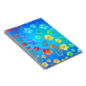Tie Dye Honu en Hibiscus Notitieboek (Rechterzijde)