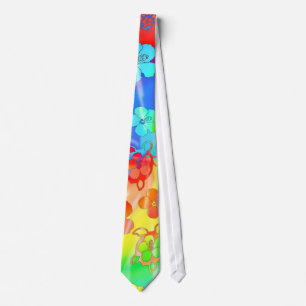 Tie Dye Honu en Hibiscus Stropdas