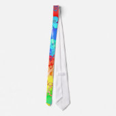Tie Dye Honu en Hibiscus Stropdas (Achterkant)